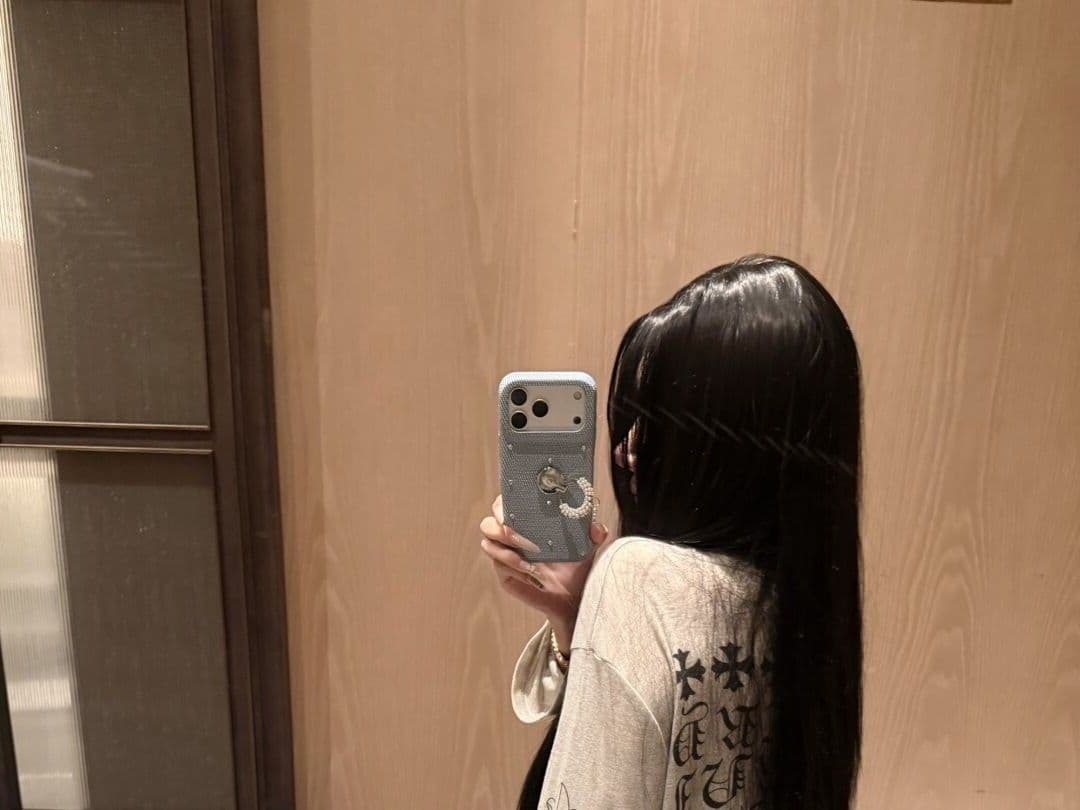 눈꽃 면 레트로 섹션 산스크리트어 알파벳 마이크로 ~을 통해 블라우스 긴팔 티셔츠 여성 조기 가을 살구 색상 루즈핏 캐주얼 맨위 상세 이미지 23