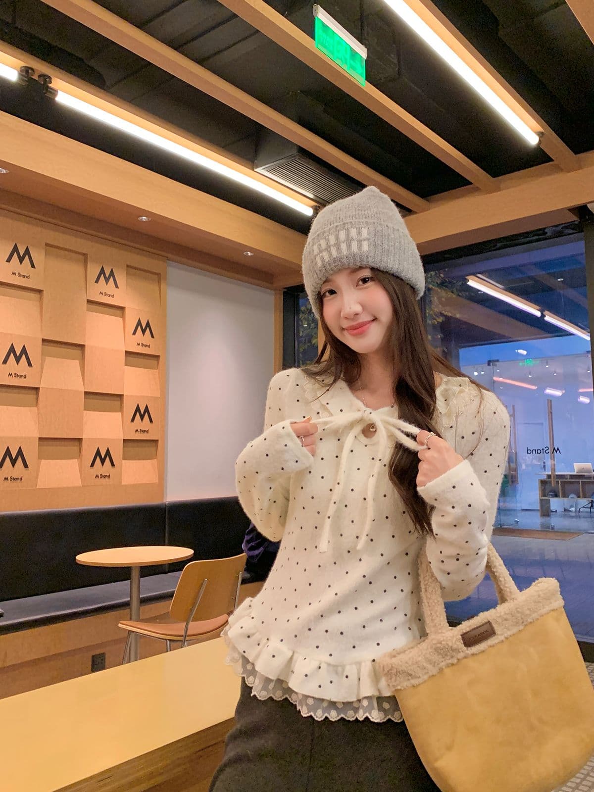 원본 원단 양모 270 그램 나비 매듭 레트로 디자인 센스 레이스 조각 도트 무늬 절묘한 맨위 이미지 4