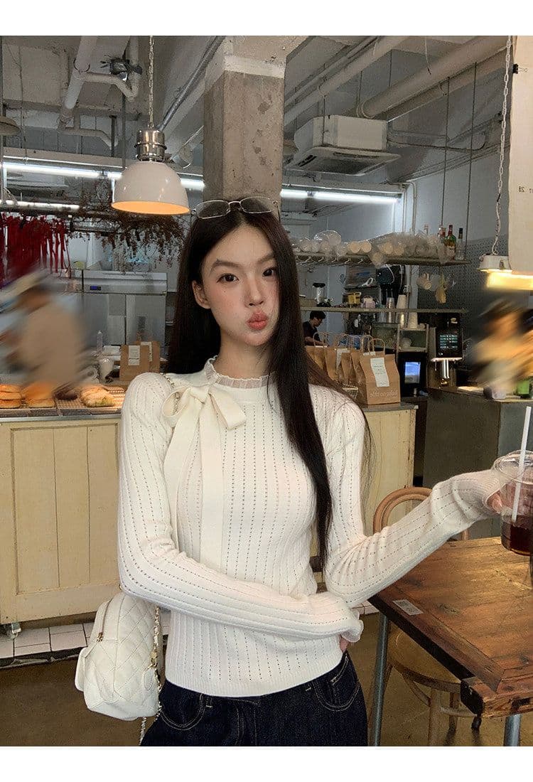 높은 품질 품질 니트 스웨터 여성 가을 한 부서 분위기 센스 맨위 순수한 욕망 몸매 가꾸기 디자인 센스 자이언트 잘 생긴 스웨터 상세 이미지 14