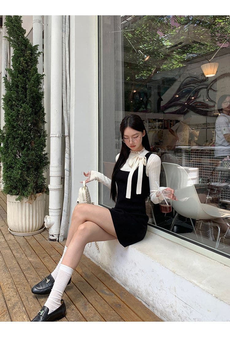 높은 품질 품질 니트 스웨터 여성 가을 한 부서 분위기 센스 맨위 순수한 욕망 몸매 가꾸기 디자인 센스 자이언트 잘 생긴 스웨터 상세 이미지 23