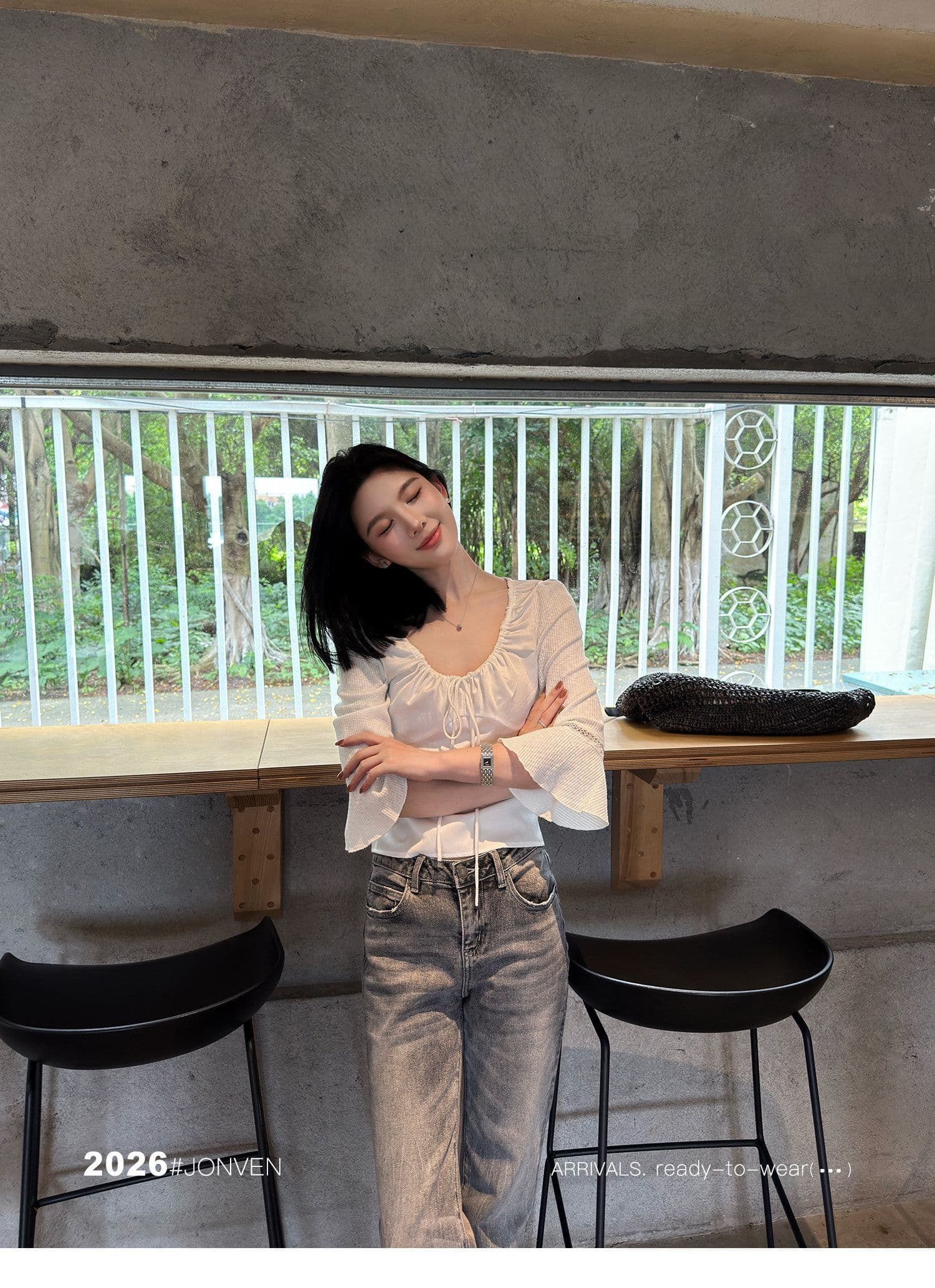 높은 품질 품질 레트로 새틴 대 라운드 넥 주름 맨위 여성 품격 출퇴근 고급 chic Chic 여성 셔츠 상세 이미지 16