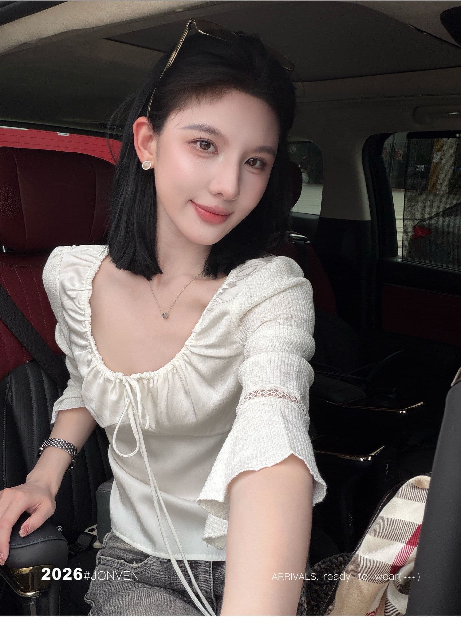 높은 품질 품질 레트로 새틴 대 라운드 넥 주름 맨위 여성 품격 출퇴근 고급 chic Chic 여성 셔츠 상세 이미지 19