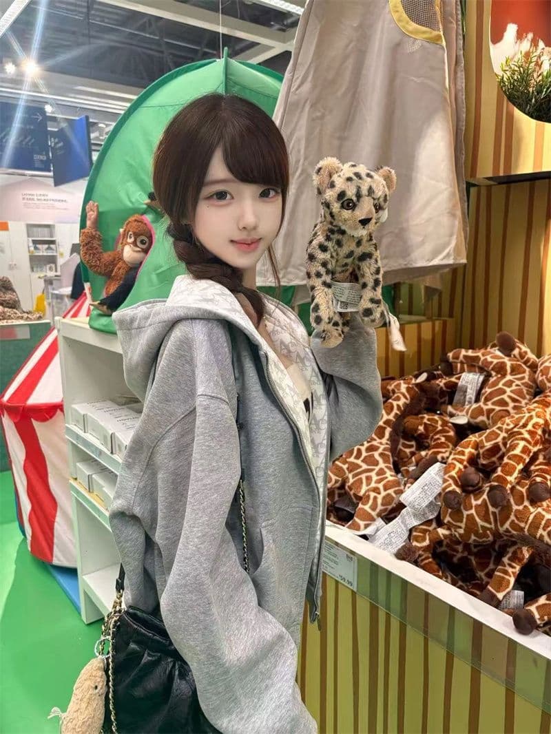 얇은 스타일 인사이드 그리기 원본 솜씨 자수 순수한 Mianhua 면 복합 후드 티 스웨터 여성 상세 이미지 3