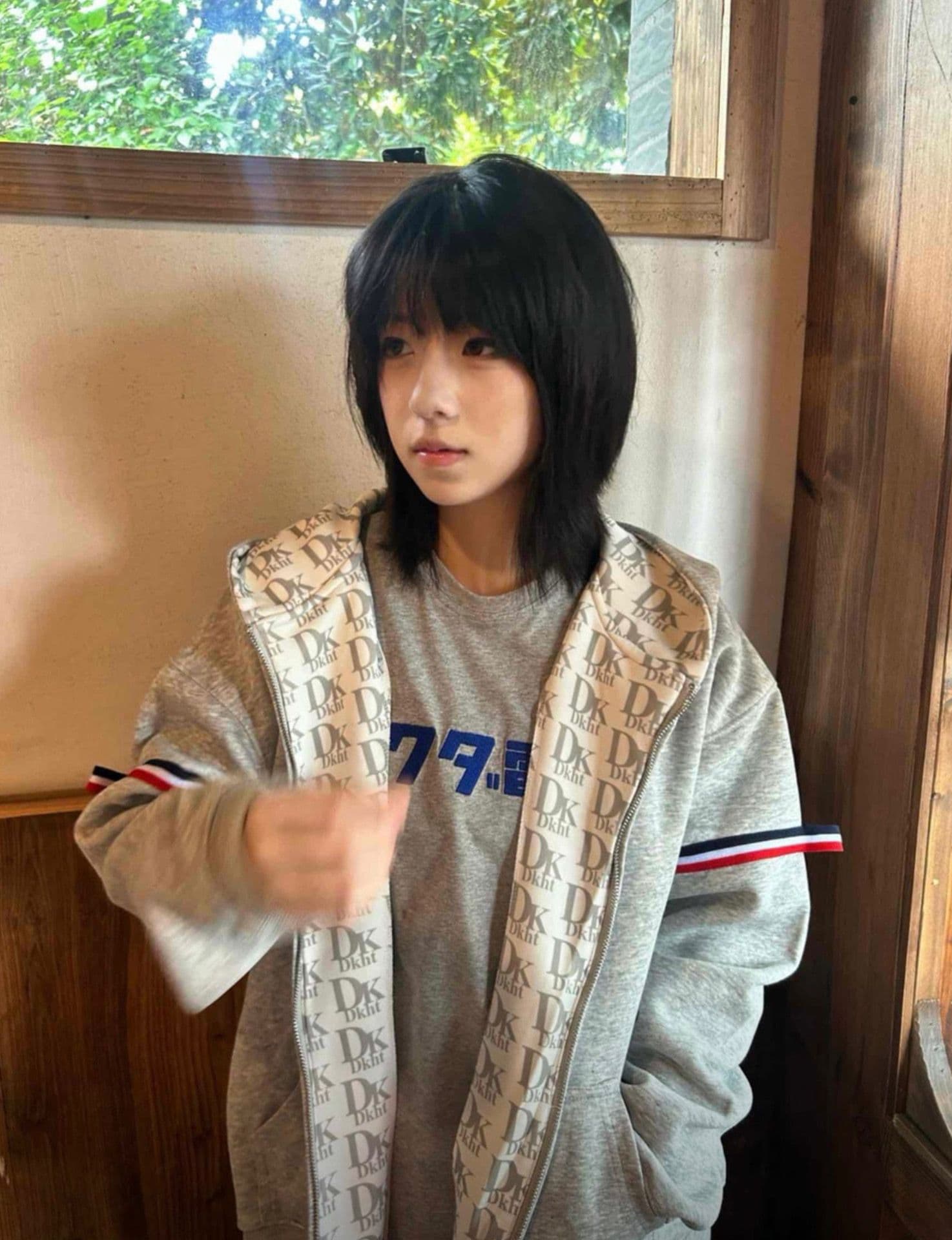 얇은 스타일 백금 지퍼 인사이드 펌프 이후 패키지 칼라 순수한 Mianhua 면 복합 후드티 여성 상세 이미지 7