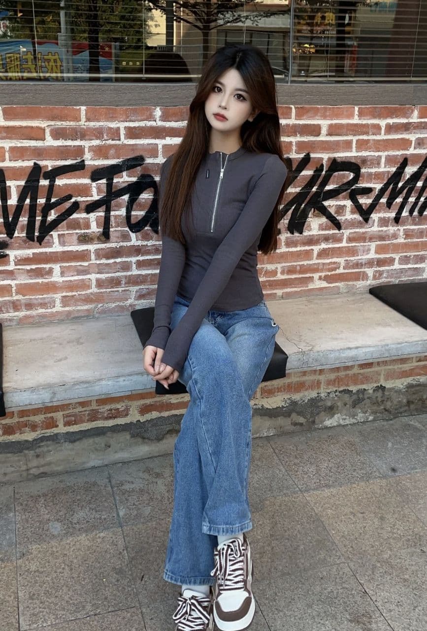 아메리칸 쇼트 스타일 맨위 여성 봄 가을 인사이드 가져 가라. 만나는 독립적 인 트 쿨 바람의 소리 던져 자매 코디 긴팔 티셔츠 상세 이미지 3