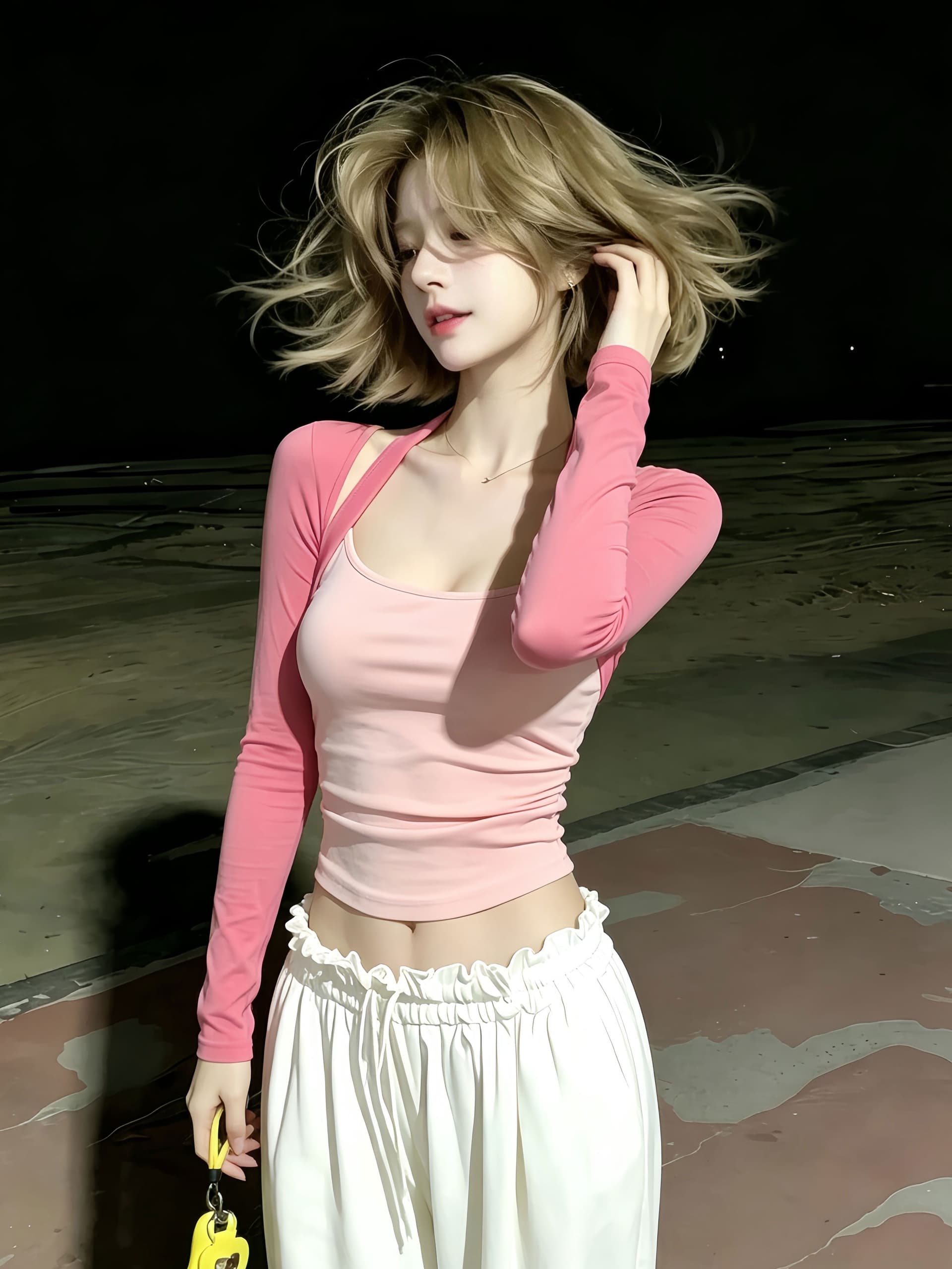 양모 한 부서 행침 목 긴팔 티셔츠 여성 이른 가을 페이크 레이어드 배색 허리 수축 디자인 센스 몸매 가꾸기 기본 셔츠 맨위 이미지 3