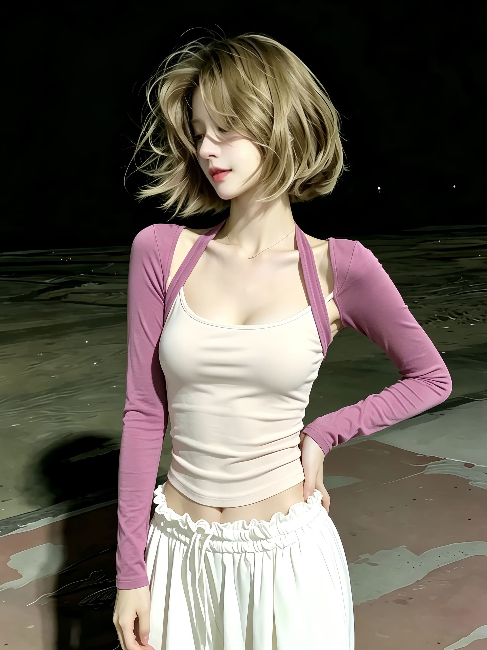양모 한 부서 행침 목 긴팔 티셔츠 여성 이른 가을 페이크 레이어드 배색 허리 수축 디자인 센스 몸매 가꾸기 기본 셔츠 맨위 이미지 4