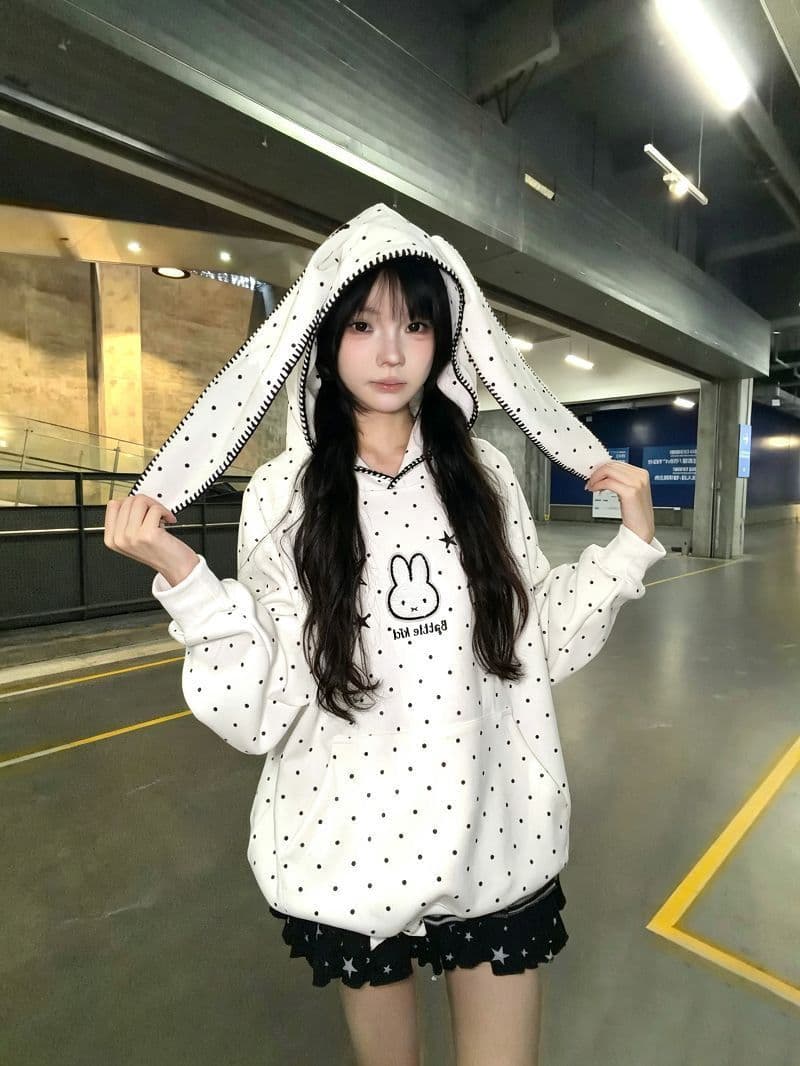 얇은 스타일 털이 있는 원본 솜씨 전후 수건 자수 순수한 Mianhua 면 복합 후드 티 스웨터 여성 상세 이미지 8