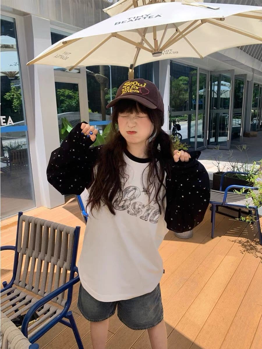 프린트 보안 버클 행침 카드 순면 220 그램 2 색상 긴팔 m-2xl 상세 이미지 4