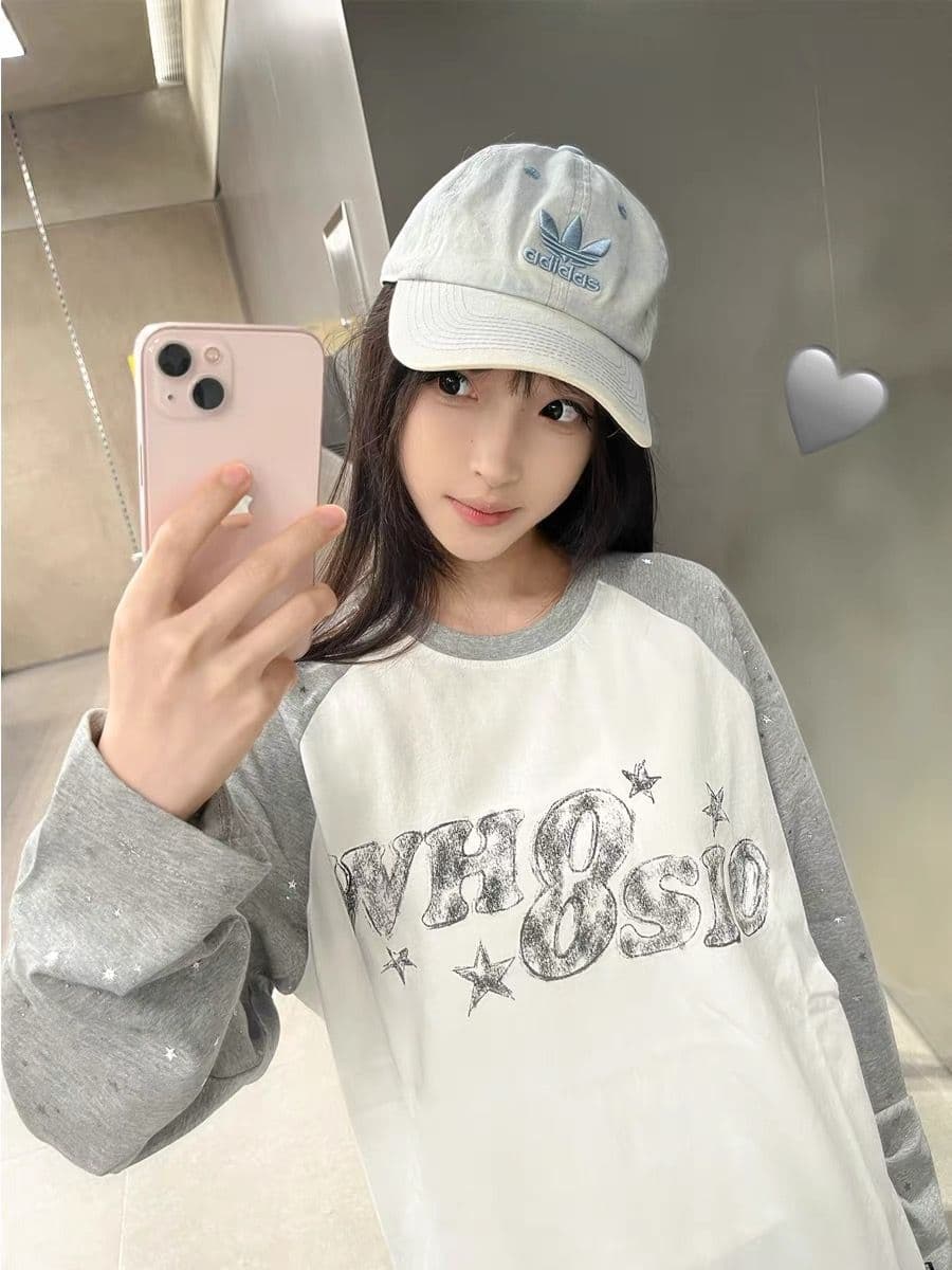 프린트 보안 버클 행침 카드 순면 220 그램 2 색상 긴팔 m-2xl 상세 이미지 8
