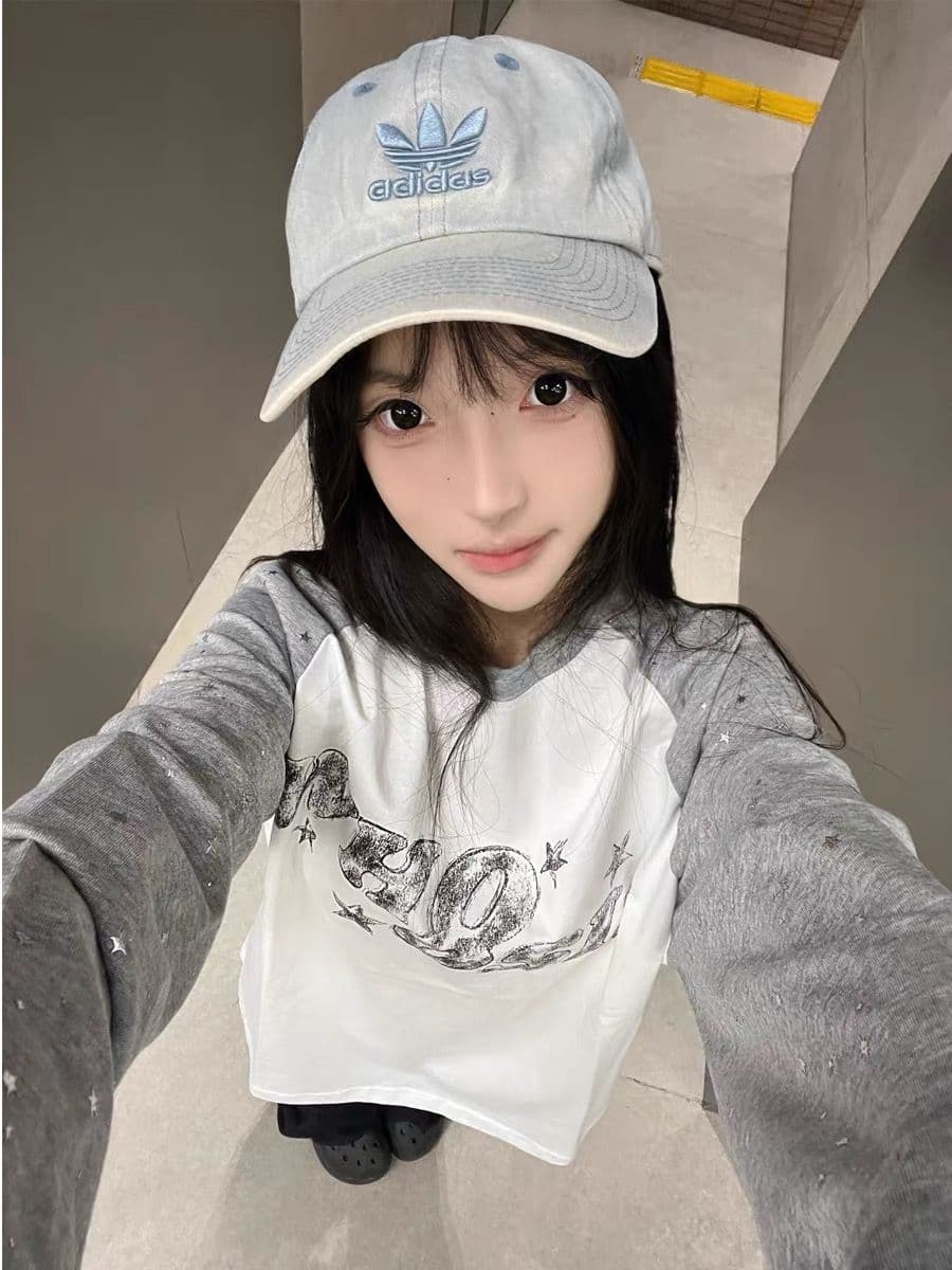 프린트 보안 버클 행침 카드 순면 220 그램 2 색상 긴팔 m-2xl 상세 이미지 10