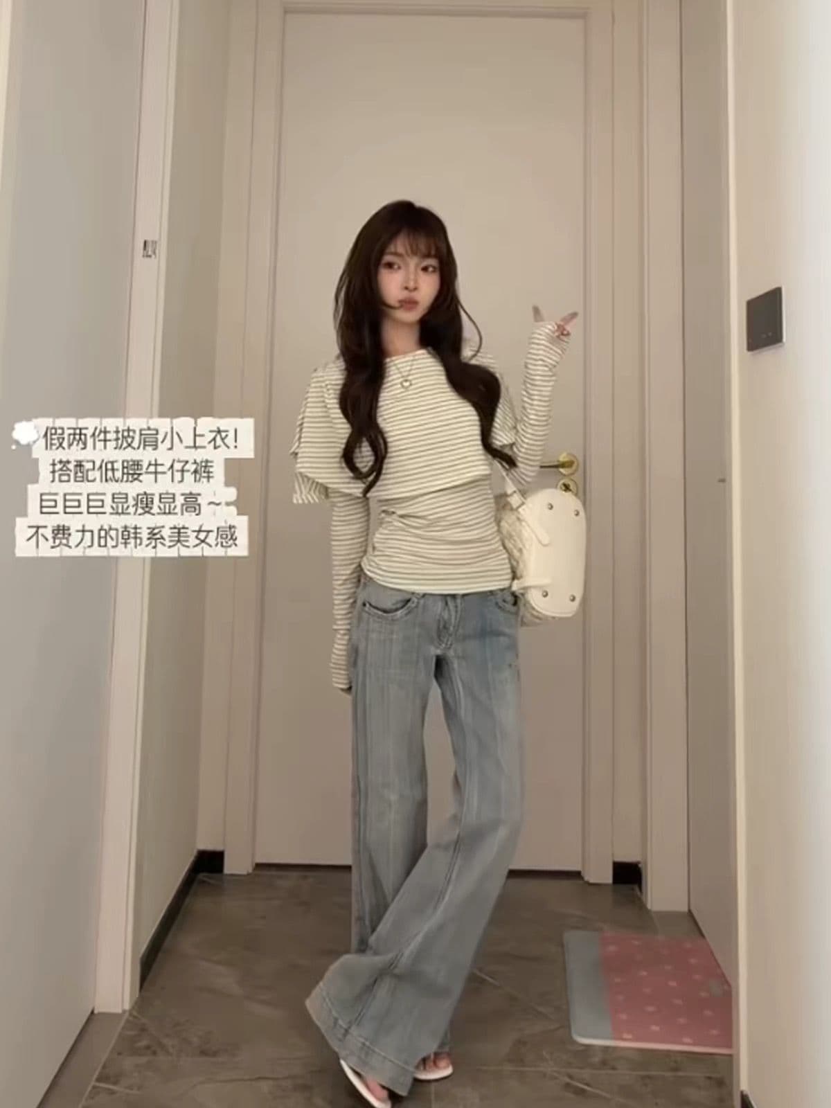 보안 버클 행침 카드 40 순면 220 그램 페이크 레이어드 긴팔 s-xl 이미지 3