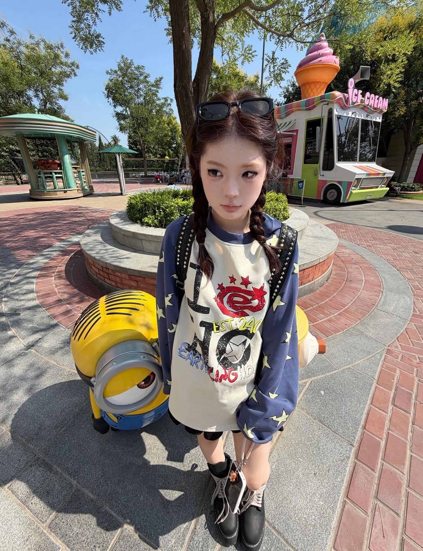 원본 솜씨 이후 패키지 칼라 순면 220 그램 프린트 긴팔 티셔츠 남녀 상세 이미지 2