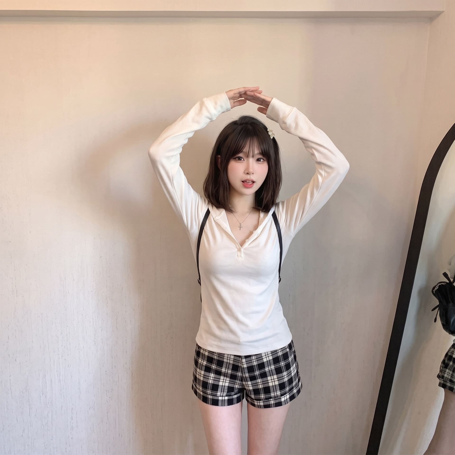 기초 다용도 후드 긴팔 티셔츠 여성 이른 가을 새로운 한국 스타일 미니멀리즘 바람 캐주얼 허리 수축 슬림해 보이는 품격 맨위 상세 이미지 3