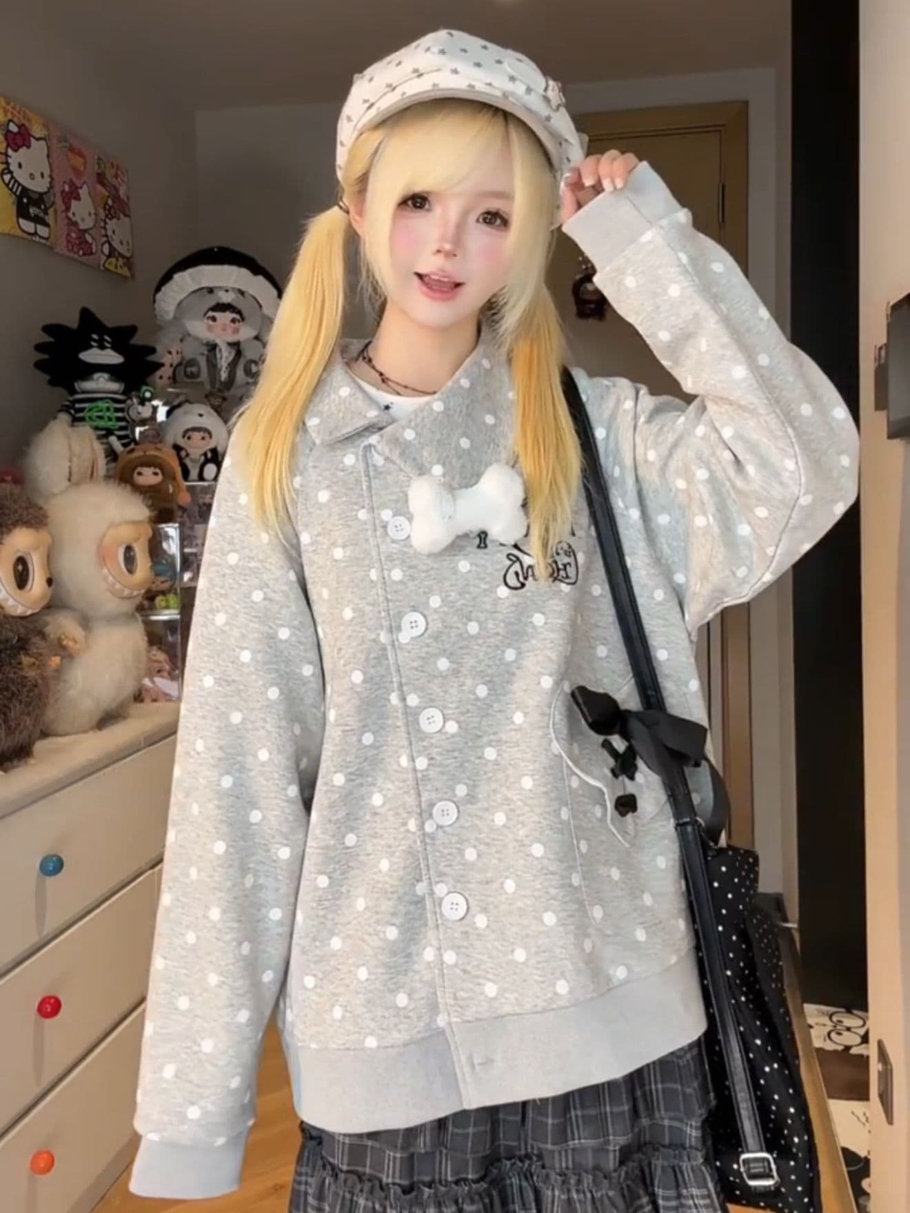 얇은 스타일 원본 솜씨 인사이드 그리기 자수 원본 부형제 순수한 Mianhua 면 복합 후드티 여성 상세 이미지 4