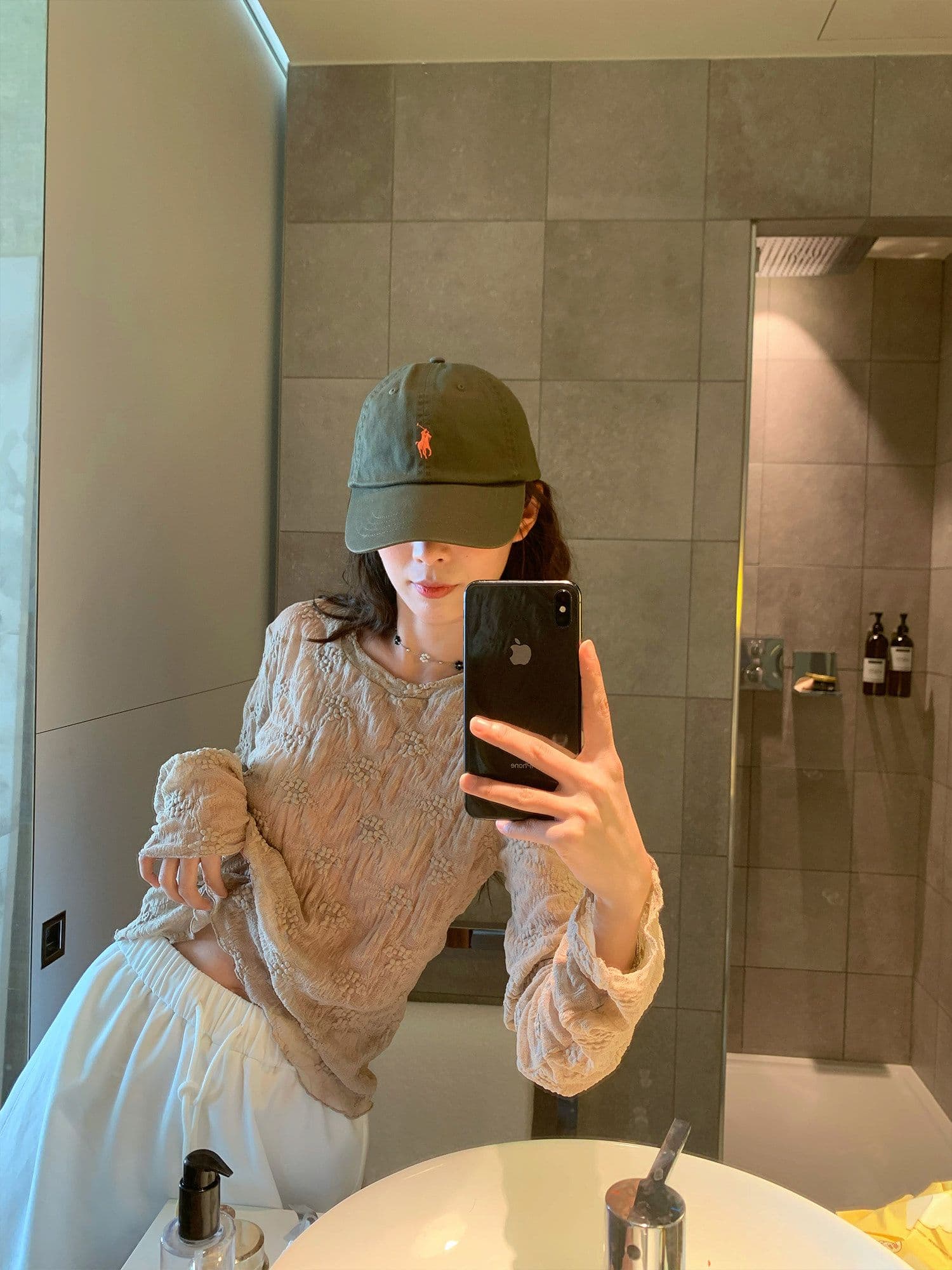 호흡 센스 레이스 얇은 부드러운 통기성 한 부서 기본 셔츠 여성 가을 섹션 느슨함 라운드 넥 자카드 긴팔 티셔츠 맨위 이미지 2