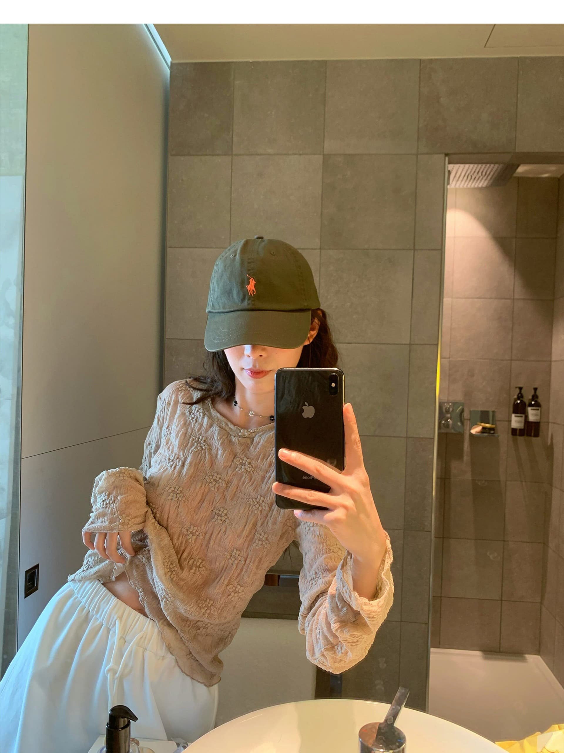 호흡 센스 레이스 얇은 부드러운 통기성 한 부서 기본 셔츠 여성 가을 섹션 느슨함 라운드 넥 자카드 긴팔 티셔츠 맨위 상세 이미지 1