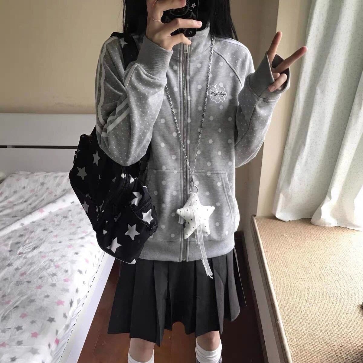 얇은 스타일 백금 지퍼 이후 패키지 칼라 순수한 Mianhua 면 복합 후드티 여성 이미지 5
