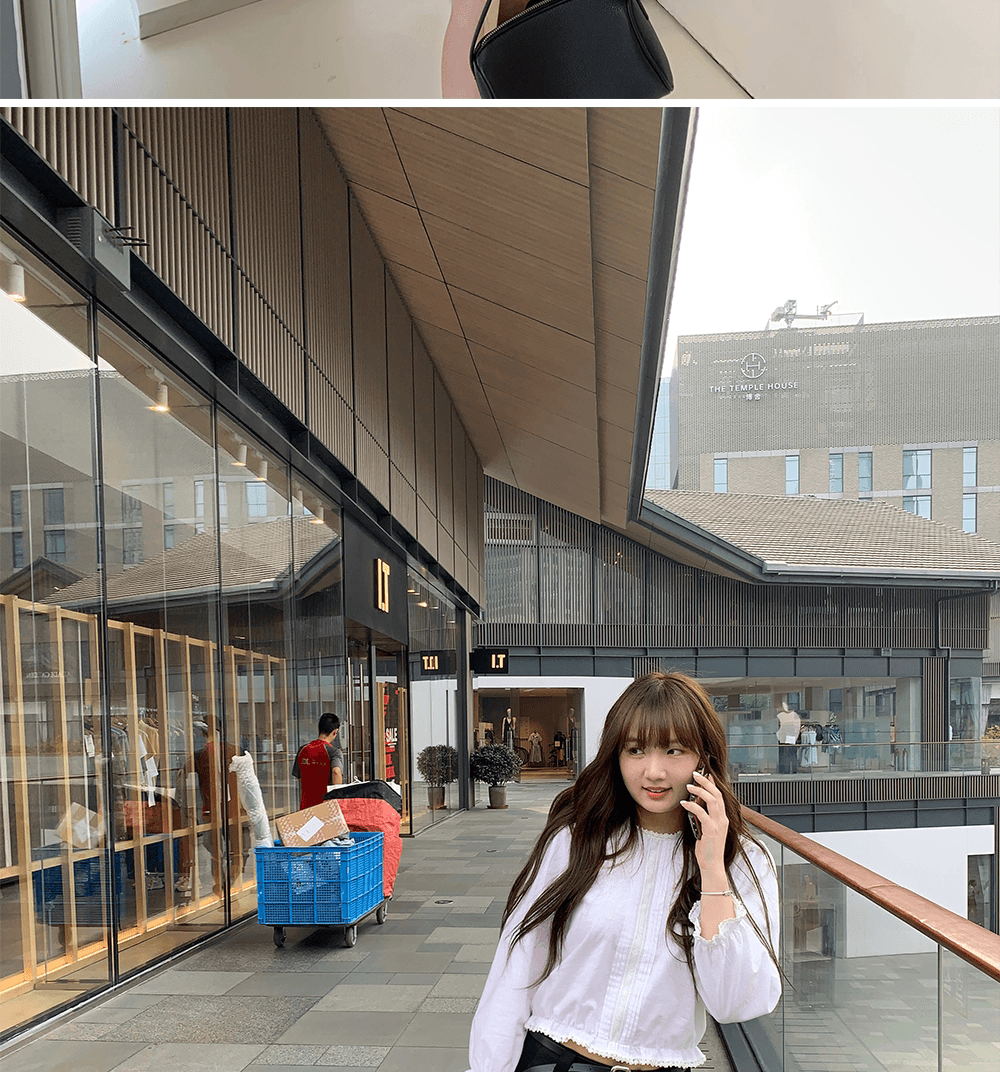 높은 품질 품질 프랑스식 품격 레이스 연령 감소 쇼트 스타일 긴팔 셔츠 맨위 여성 가을 Chic 슬림해 보이는 셔츠 상세 이미지 7