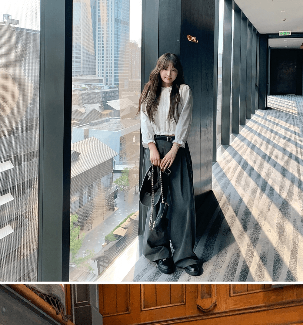 높은 품질 품질 프랑스식 품격 레이스 연령 감소 쇼트 스타일 긴팔 셔츠 맨위 여성 가을 Chic 슬림해 보이는 셔츠 상세 이미지 15