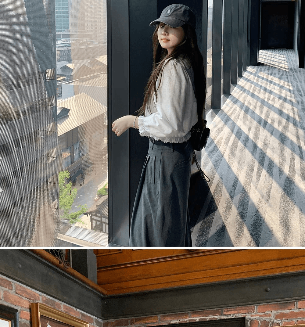 높은 품질 품질 프랑스식 품격 레이스 연령 감소 쇼트 스타일 긴팔 셔츠 맨위 여성 가을 Chic 슬림해 보이는 셔츠 상세 이미지 33
