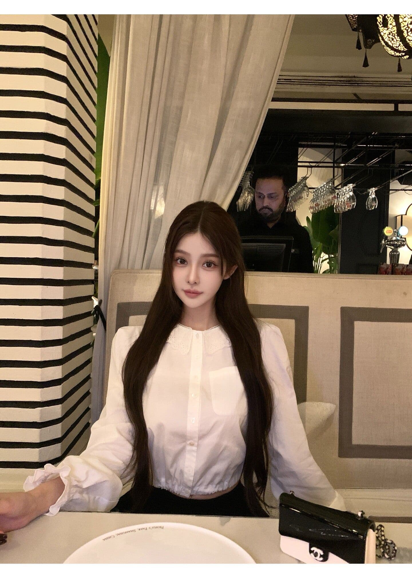 원본 원단 프릴 칼라 긴팔 여성 셔츠 조기 가을 루즈핏 셔츠 작은 대중 달콤함 쇼트 스타일 출퇴근 맨위 상세 이미지 12