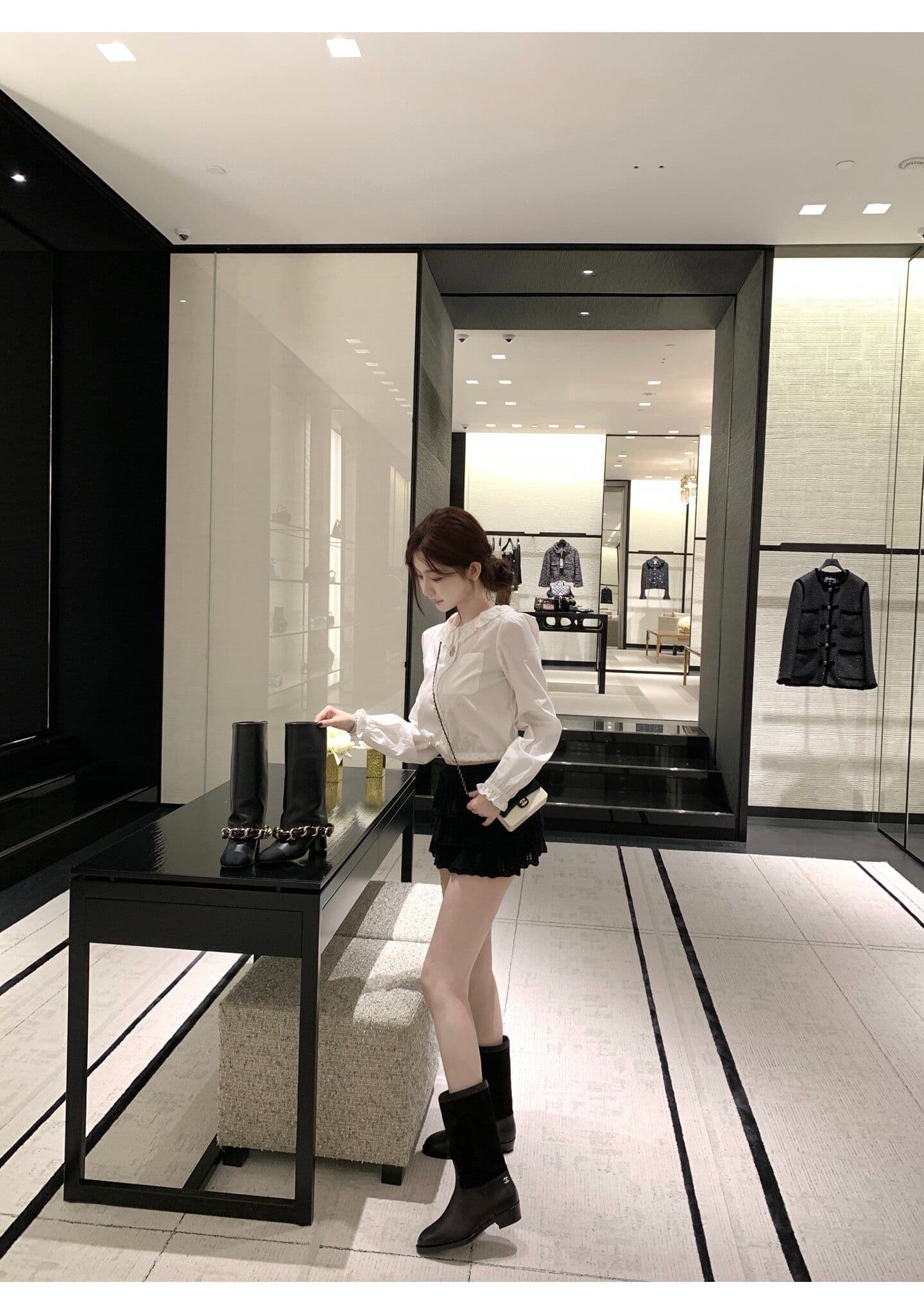 원본 원단 프릴 칼라 긴팔 여성 셔츠 조기 가을 루즈핏 셔츠 작은 대중 달콤함 쇼트 스타일 출퇴근 맨위 상세 이미지 15
