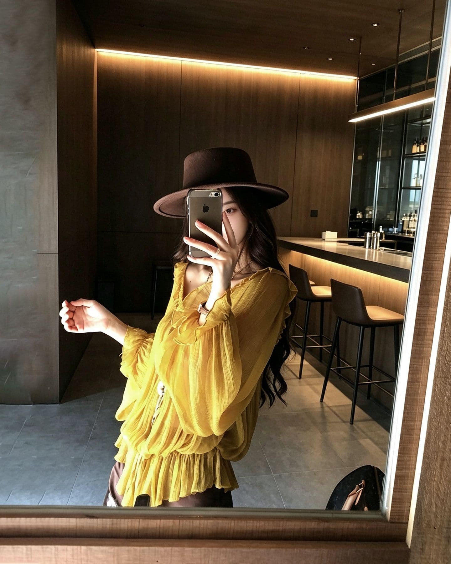 투피스 세트 프랑스식 질감 레이스업 이른 가을 여성 프릴 광장 칼라 부서 사람들을 데려 오라. 실크 긴팔 블라우스 품격 맨위 상세 이미지 8