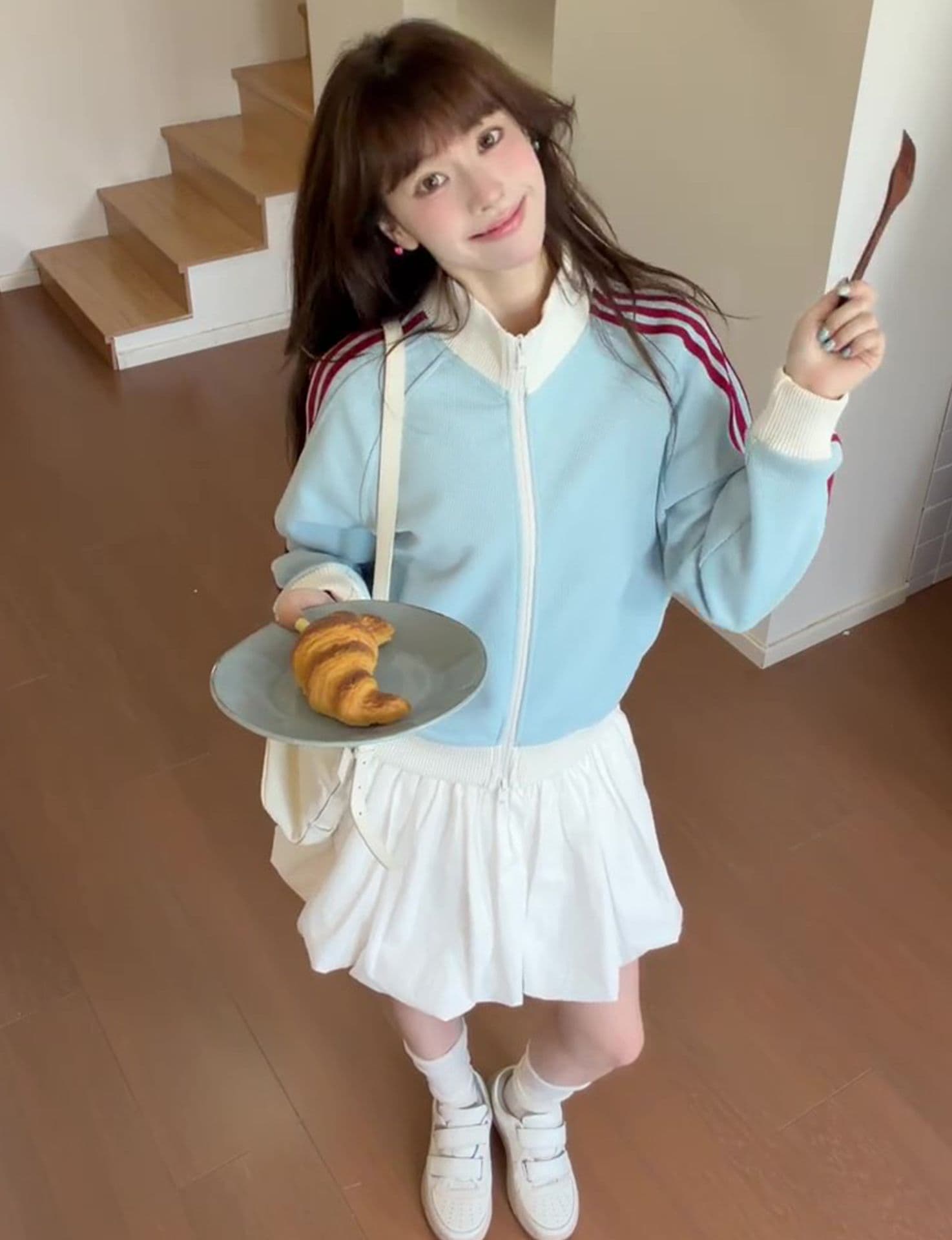 얇은 스타일 쇼트 스타일 원본 것 맞춤 달팽이 구두 광저우 후아 남편 그리드 복합 스탠드 칼라 지퍼 후드티 상세 이미지 4