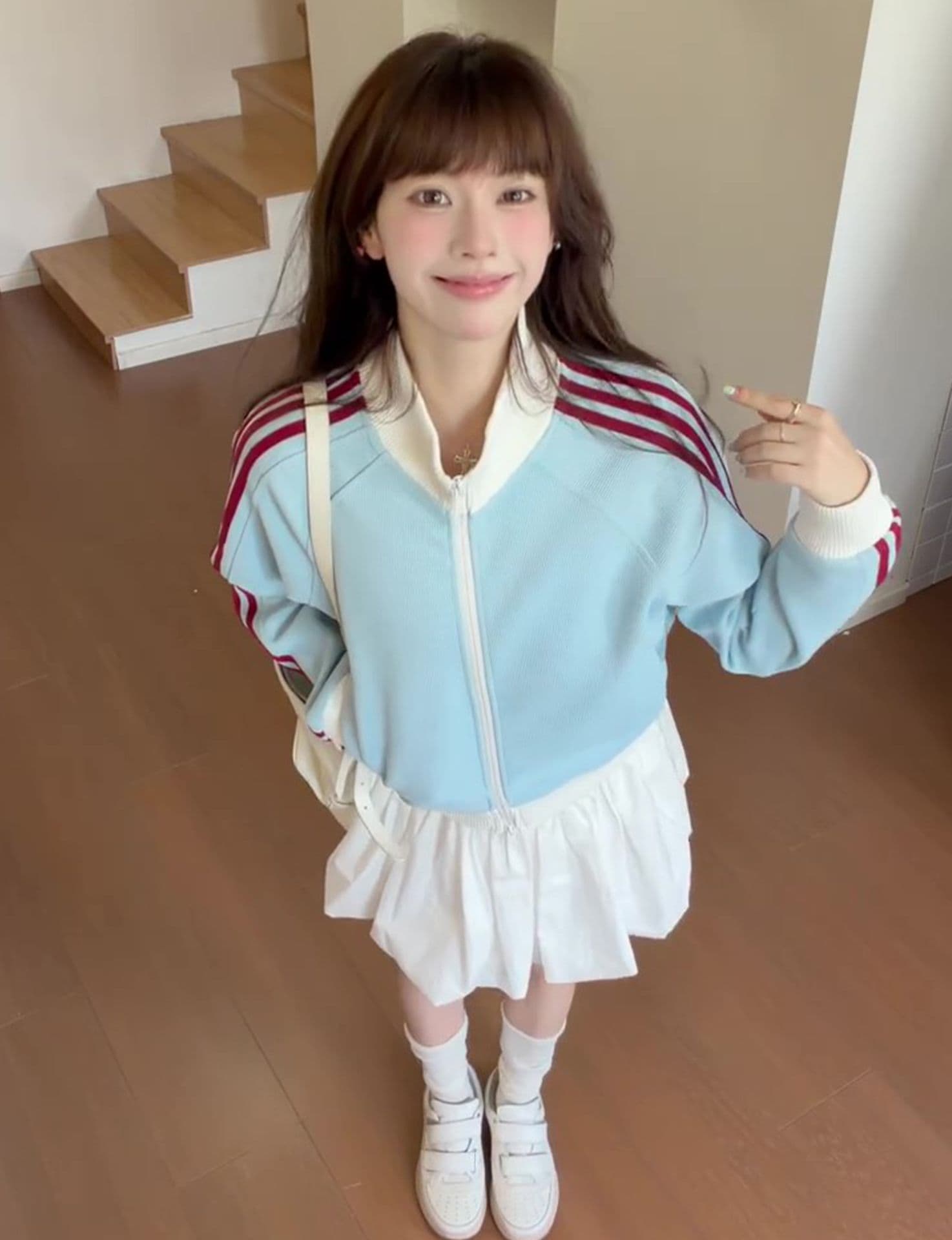 얇은 스타일 쇼트 스타일 원본 것 맞춤 달팽이 구두 광저우 후아 남편 그리드 복합 스탠드 칼라 지퍼 후드티 상세 이미지 5