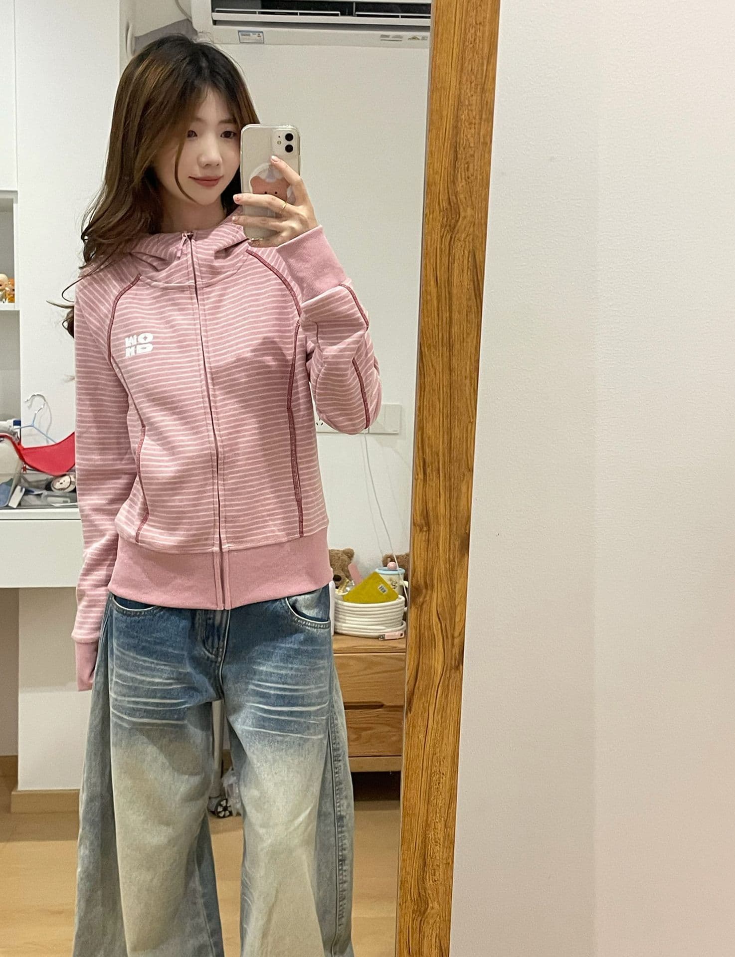 얇은 스타일 원본 솜씨 광저우 원본 원단 후드티 여성 상세 이미지 8