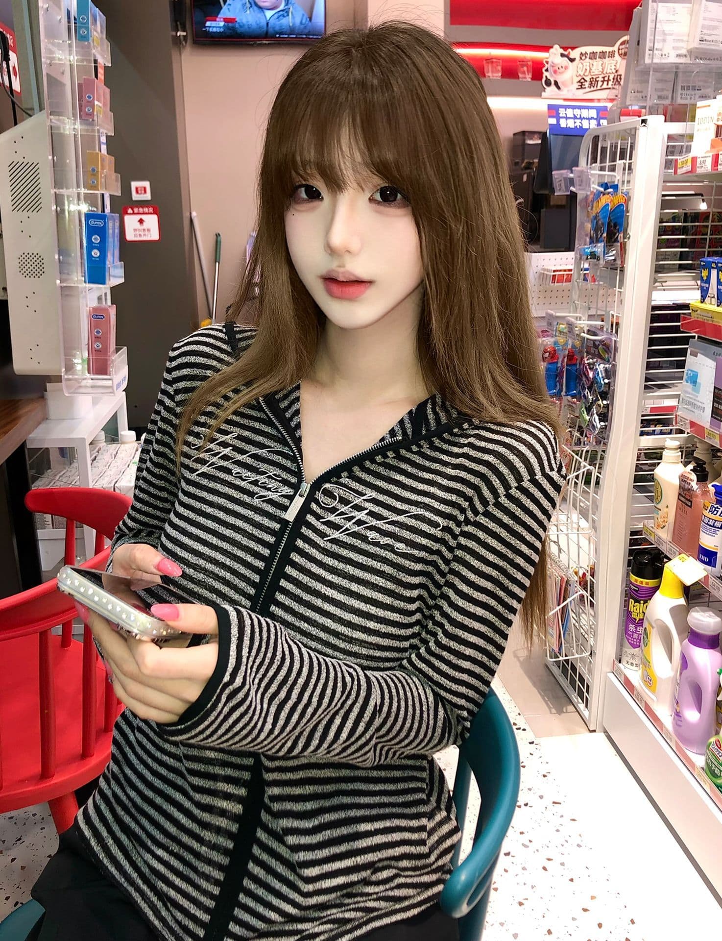 얇은 스타일 자수 원본 당겨서 측면 이후 패키지 칼라 광저우 원본 원단 복합 후드티 여성
