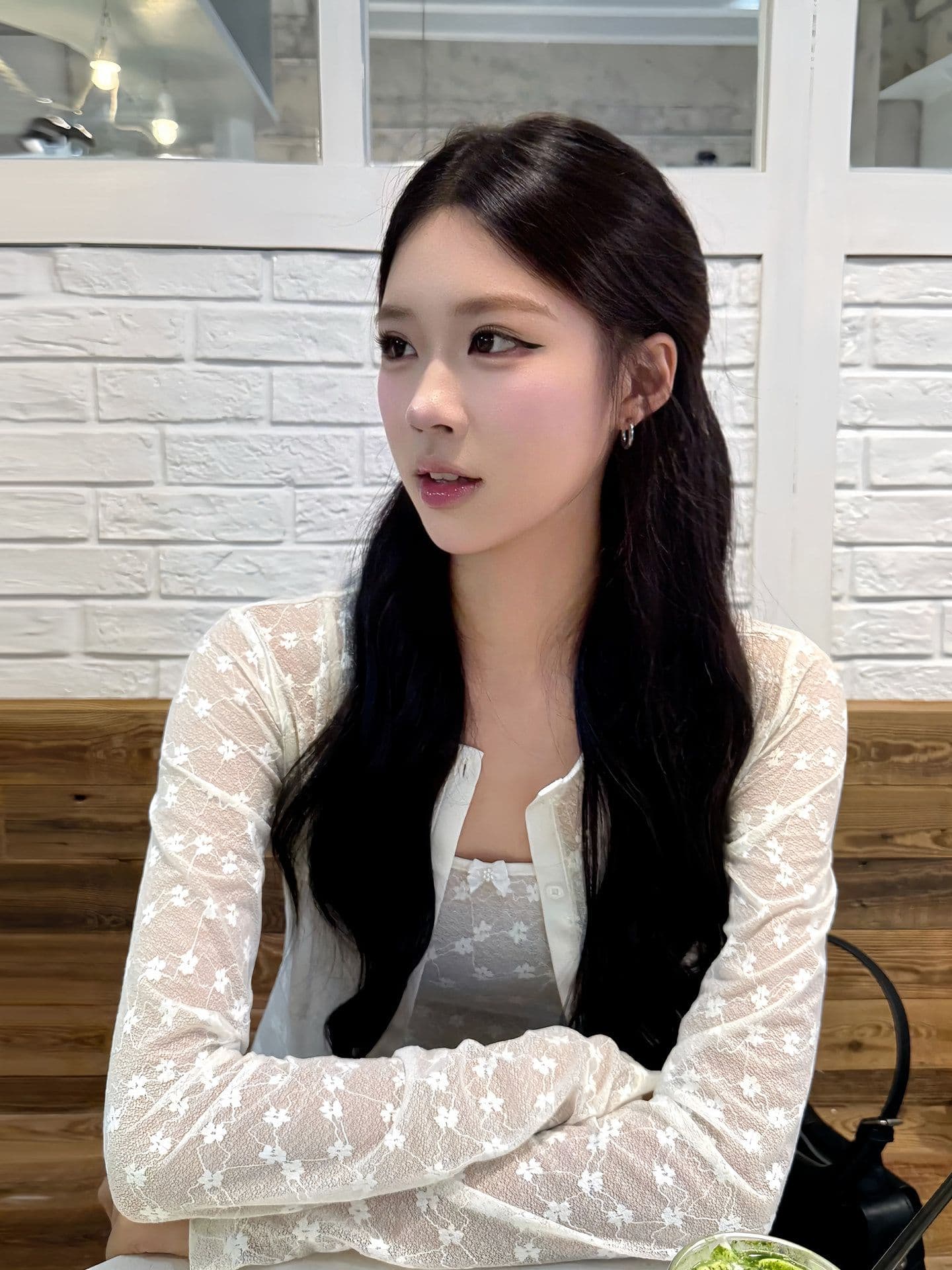 원본 메시 원단 자수 느슨함 센스 슬립 오픈 가디건 두 조각 여성 세트 봄과 가을 맨위 세트 여성 상세 이미지 5