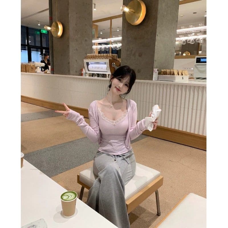 간판 레이스 그룹 진짜 착용 라이 경기 서울 포함 가슴 패드 슬립 오픈 가디건 한 부서