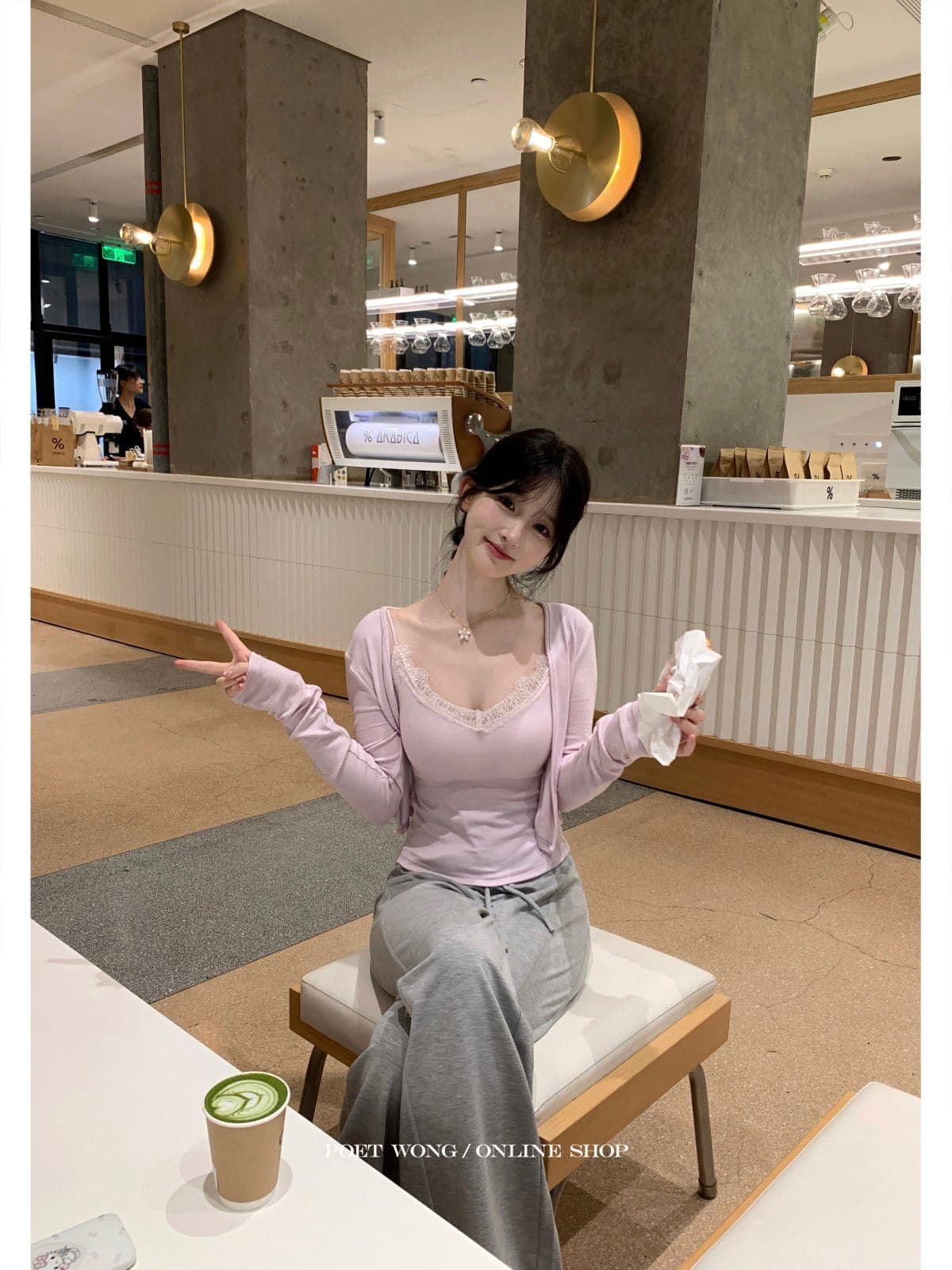 간판 레이스 그룹 진짜 착용 라이 경기 서울 포함 가슴 패드 슬립 오픈 가디건 한 부서 상세 이미지 2
