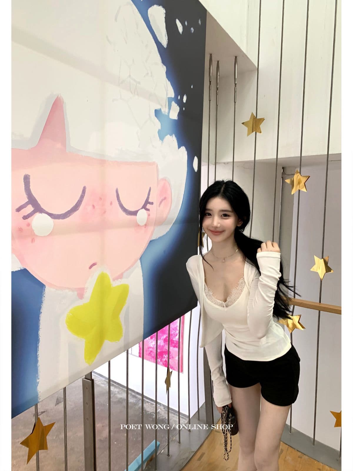 간판 레이스 그룹 진짜 착용 라이 경기 서울 포함 가슴 패드 슬립 오픈 가디건 한 부서 상세 이미지 6