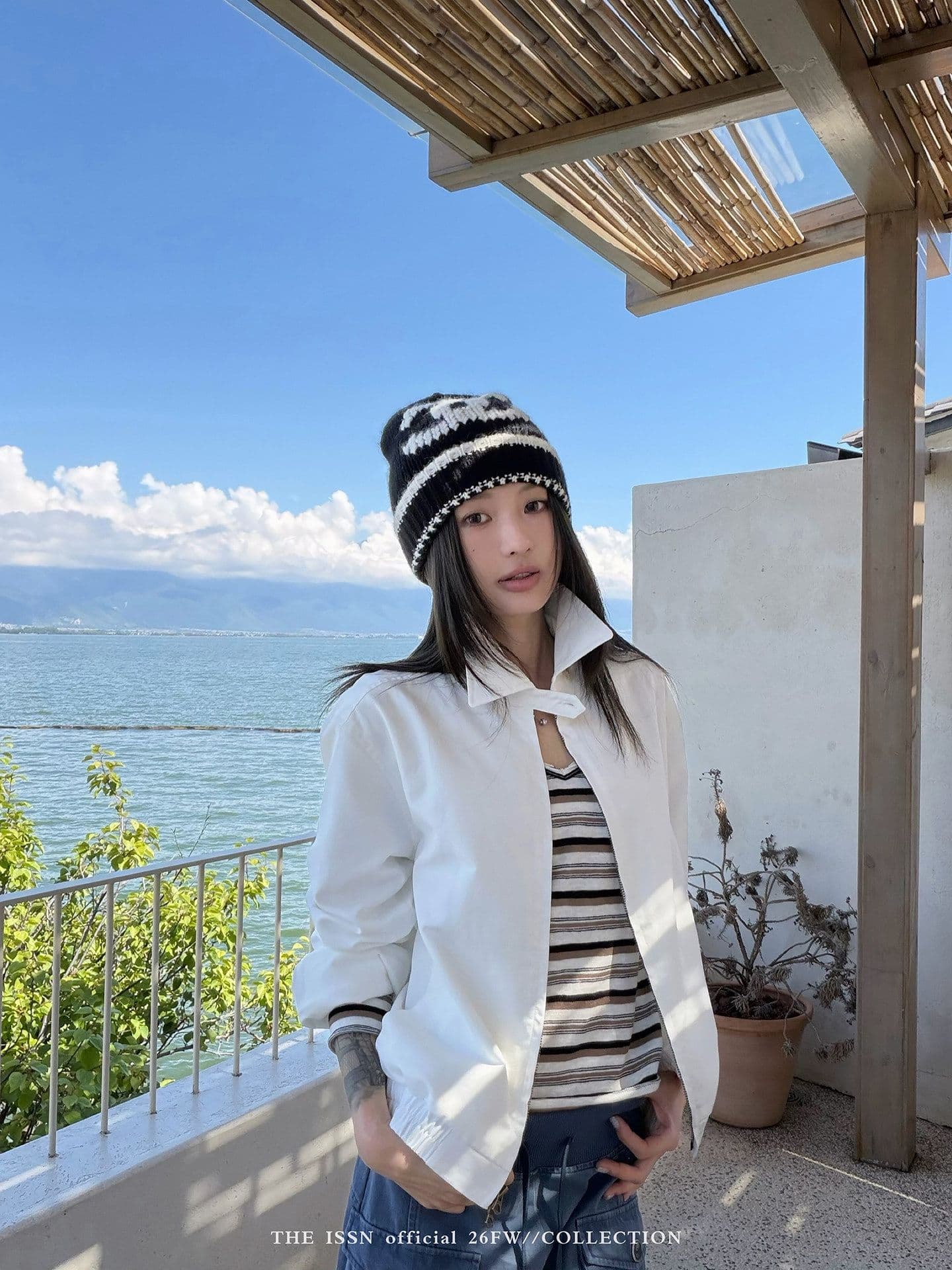 닝 부문 V넥 배색 스트라이프 긴팔 티셔츠 여성 가을 새로운 한 부서 몸매 가꾸기 슬림해 보이는 캐주얼 다용도 맨위 상세 이미지 7