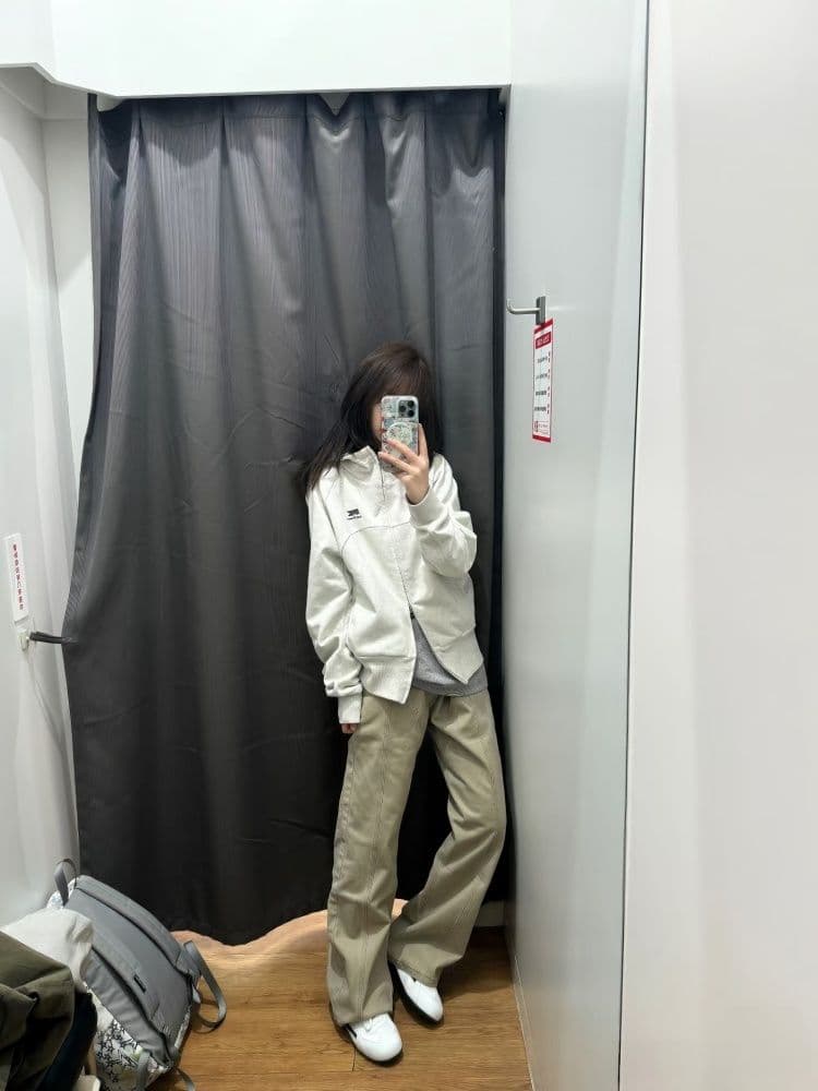 복합 원단 400g 자수 폴로 칼라 봄 가을 무거운 오픈 가디건 재킷 후드 커플 후드티 재킷 상세 이미지 3