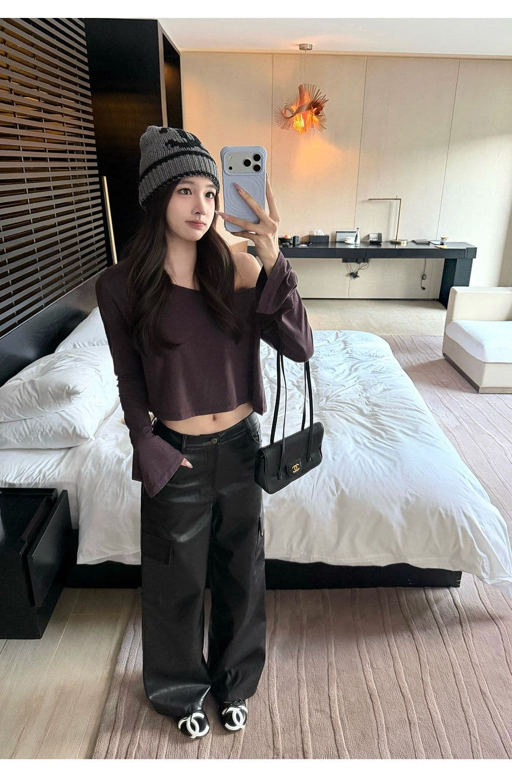 원본 사람들 면 260 그램 산소 센스 티셔츠 불규칙 오프숄더 핫걸 쇼트 스타일 도루 센스 긴팔 맨위 상세 이미지 4