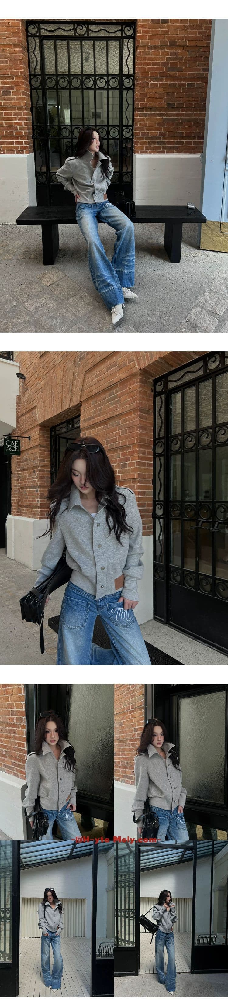 후아 면 복합 우유 실크 재킷 여성 고급 센스 품격 느긋한 슬림해 보이는 캐주얼 느슨함 센스 다용도 짧은 외투 상세 이미지 10