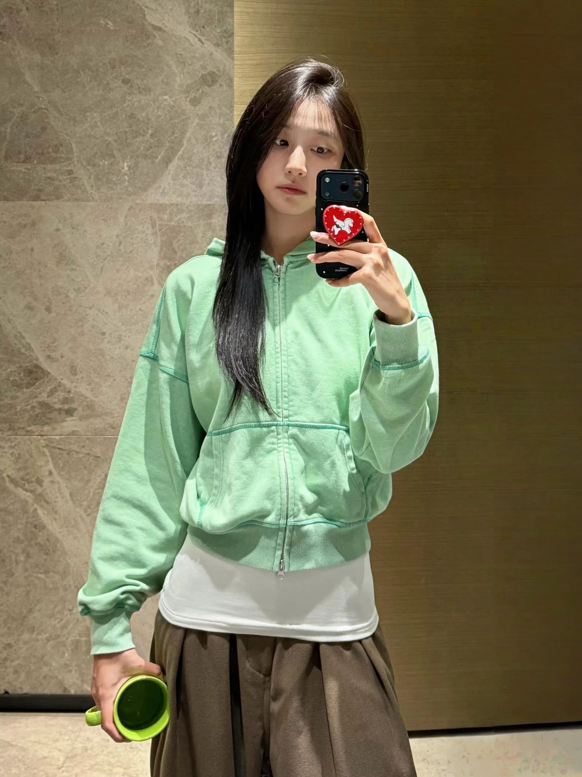후아 면 복합 마 오래된 공예 4 개의 바늘 여섯 줄 이후 패키지 칼라 후드티 여성 파란색 카디건 코트 트렌디 이미지 2