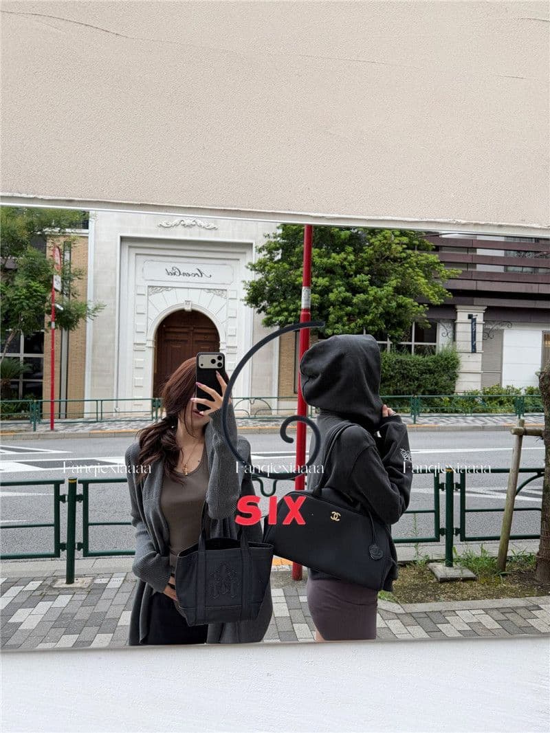 이후 패키지 칼라 후아 면 복합 마 오래된 공예 후드 알파벳 프린트 경기 사람들 후드티 재킷 상세 이미지 13
