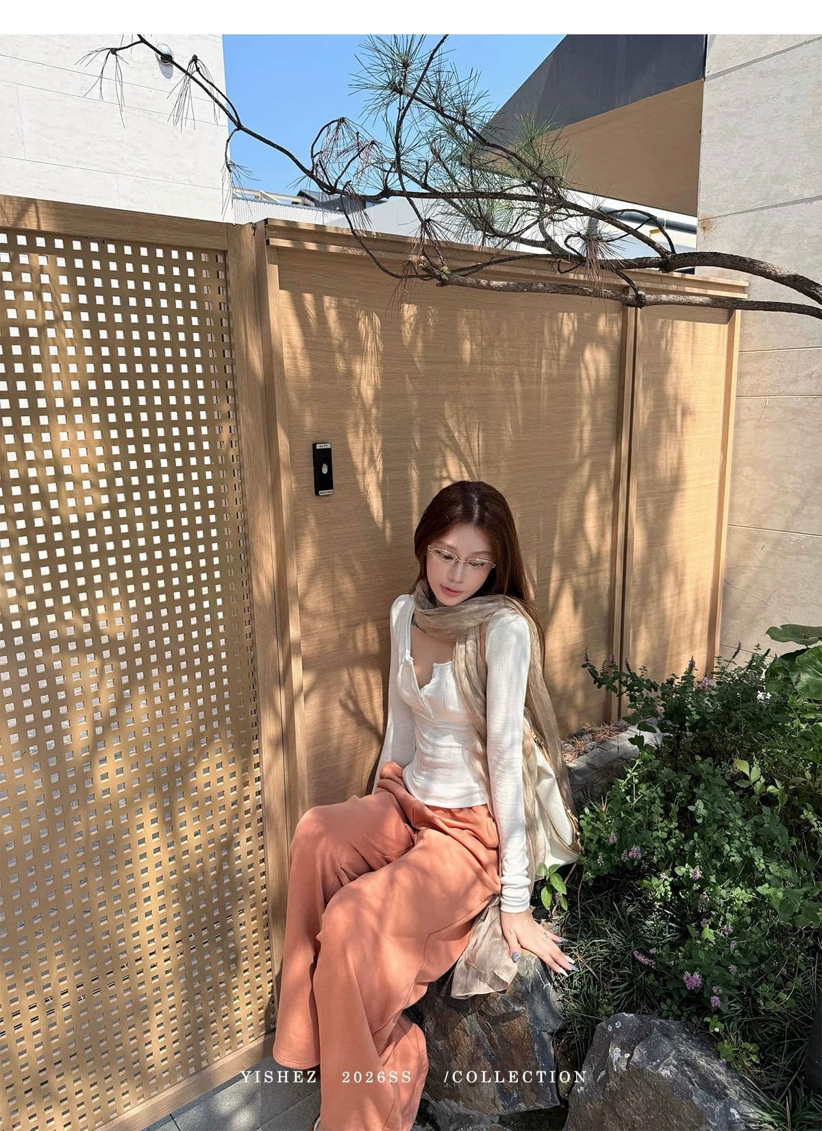 사람들 면 yishez 진짜 착용 이른 가을 주머니 헨리 셔츠 몸매 가꾸기 긴 소매 티셔츠 상세 이미지 13