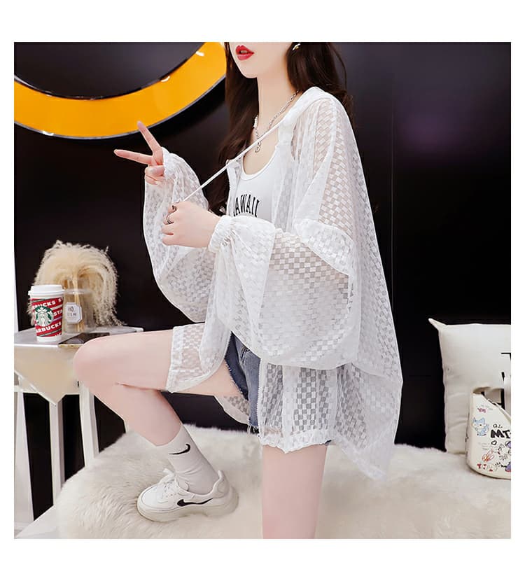 폴리에스터 섬유 여름 다용도 디자인 센스 작은 대중 2026 캐주얼 자외선 차단 의류 여성 코트 상세 이미지 7