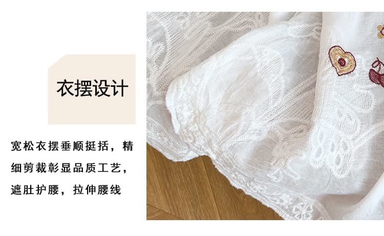 실사 새로운 센 부서 달콤함 레이스 무거운 작업 자수 레이스 맨위 긴팔 연령 감소 꽃 셔츠 가을 루즈핏 상세 이미지 6