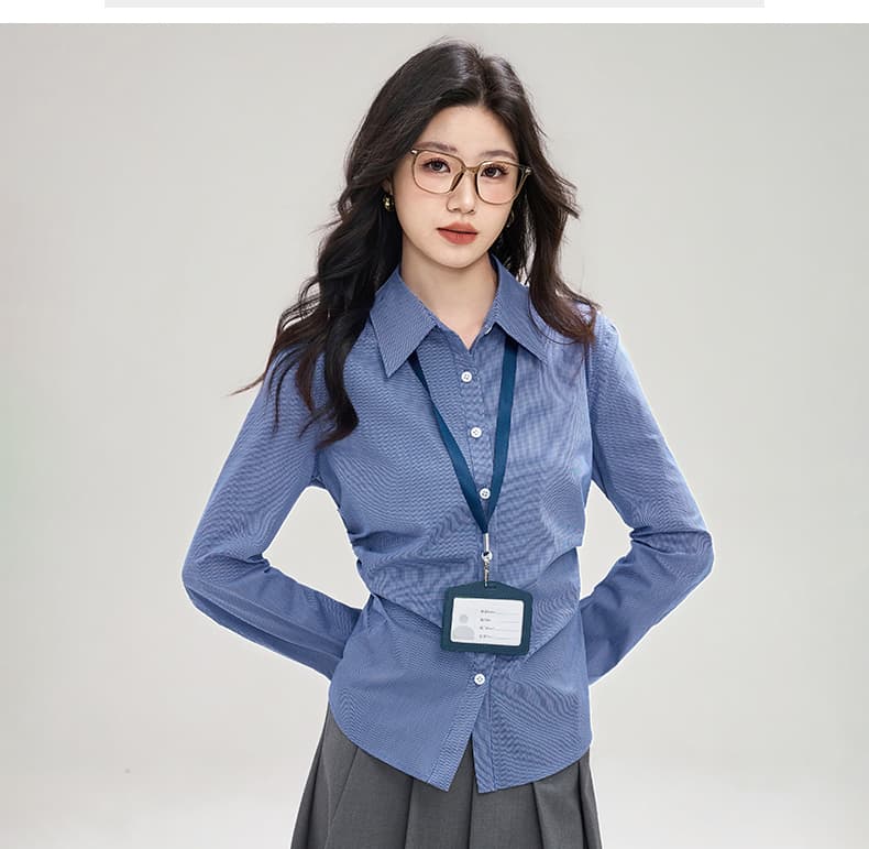 실사 프랑스식 레트로 스타일 긴팔 여성 셔츠 2026 년 봄 새로운 경력 몸매 가꾸기 디자인 센스 작은 대중 맨위 상세 이미지 15
