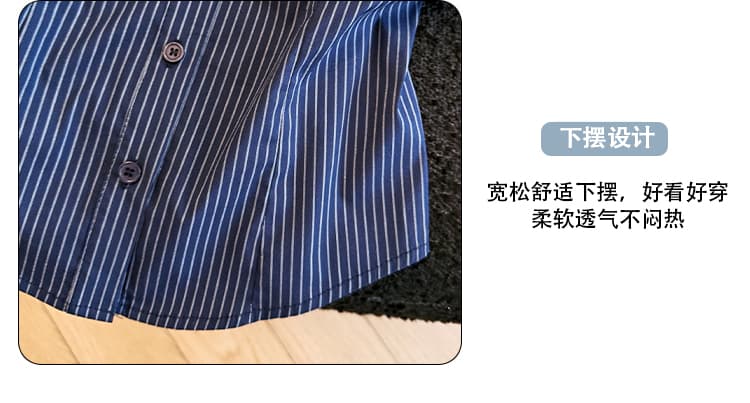 재고 있음 아메리칸 핫걸 블루 색상 긍정적 인 어깨 반팔 여성 셔츠 여름 디자인 센스 몸매 가꾸기 허리 수축 타이트 쇼트 스타일 셔츠 상세 이미지 7