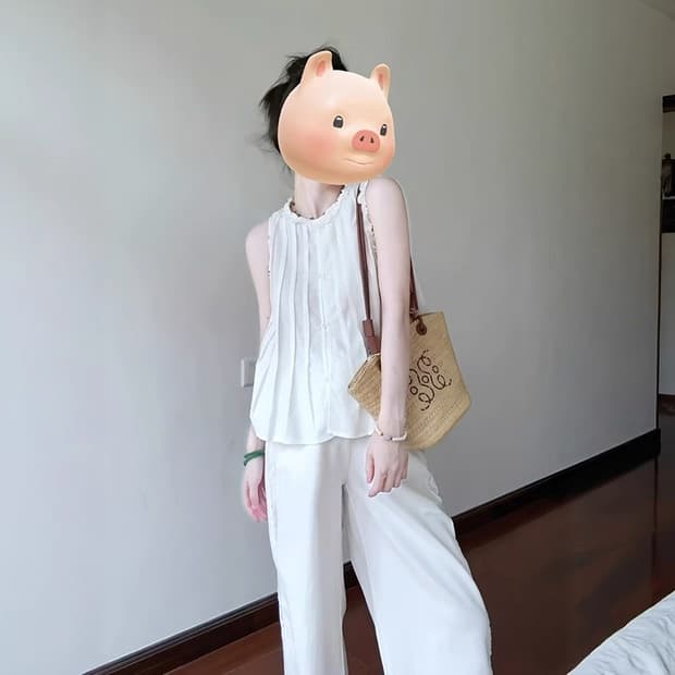 화이트 조끼 셔츠 맨위 여성 상세 이미지 8