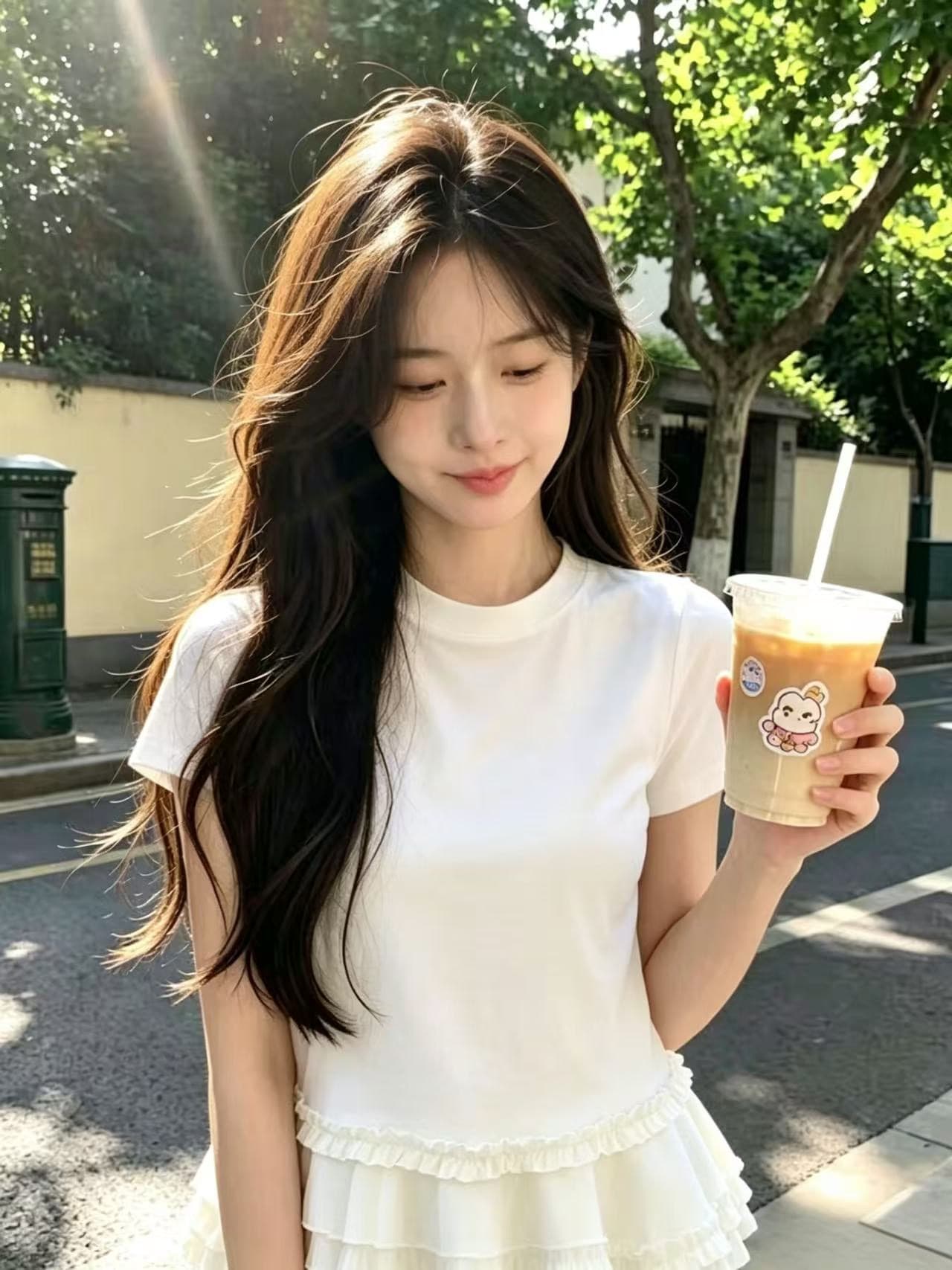 프릴 치마 맨위 여성 이미지 3
