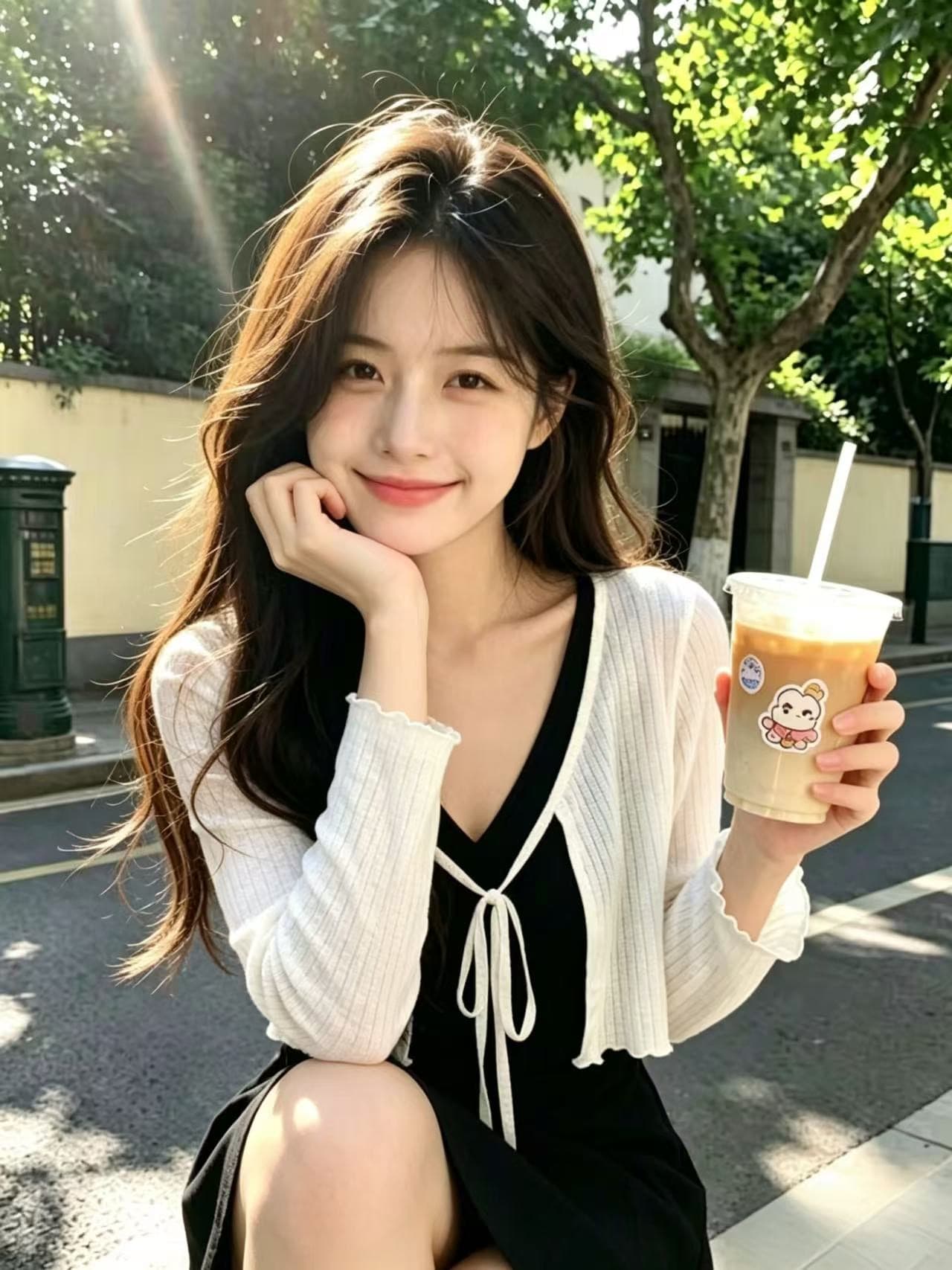 화이트 니트 자외선 차단 오픈 가디건 작은 숄 여성 이미지 2